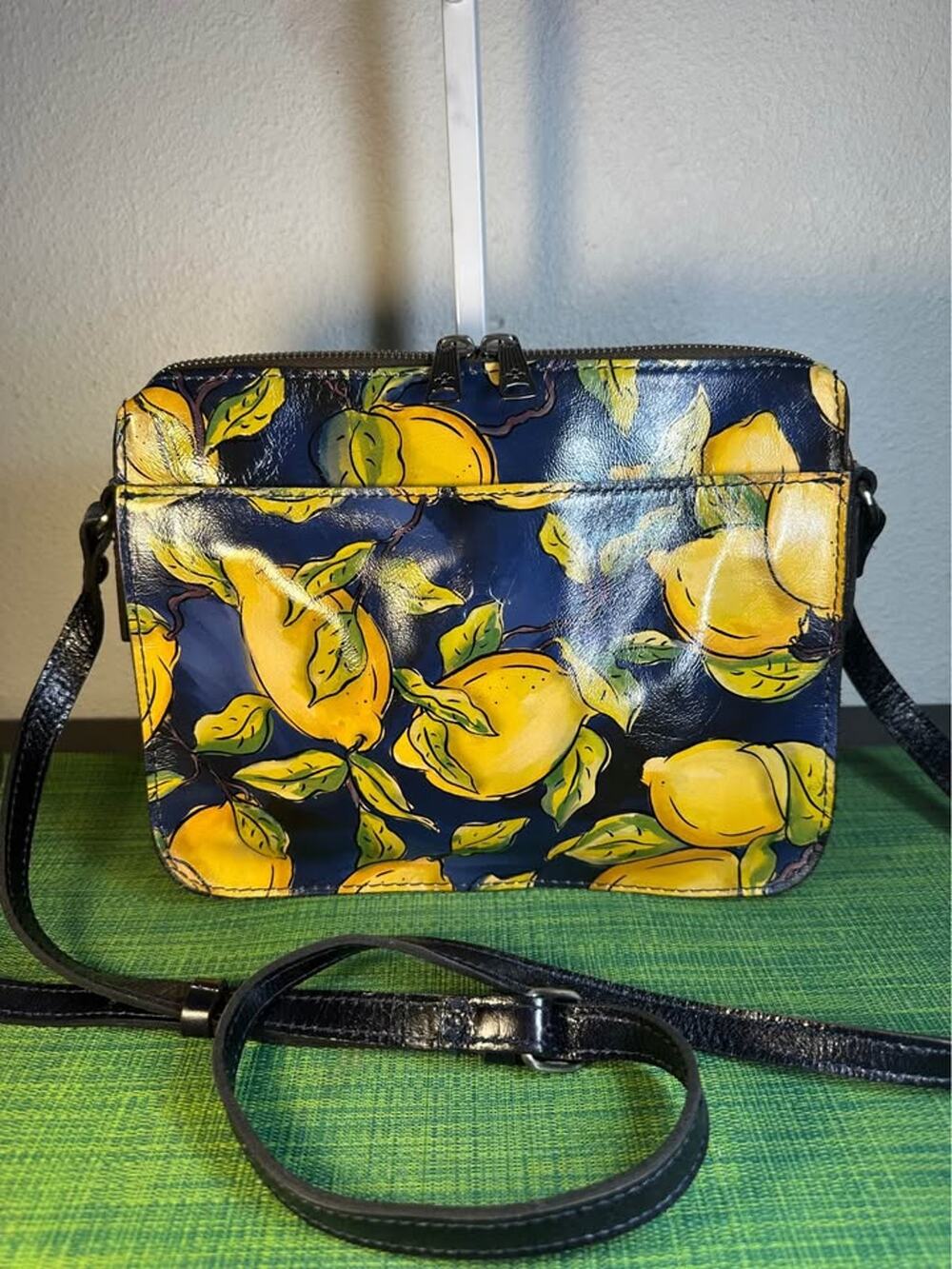 Patricia Nash Positano Limon Leather Crossbody Bag